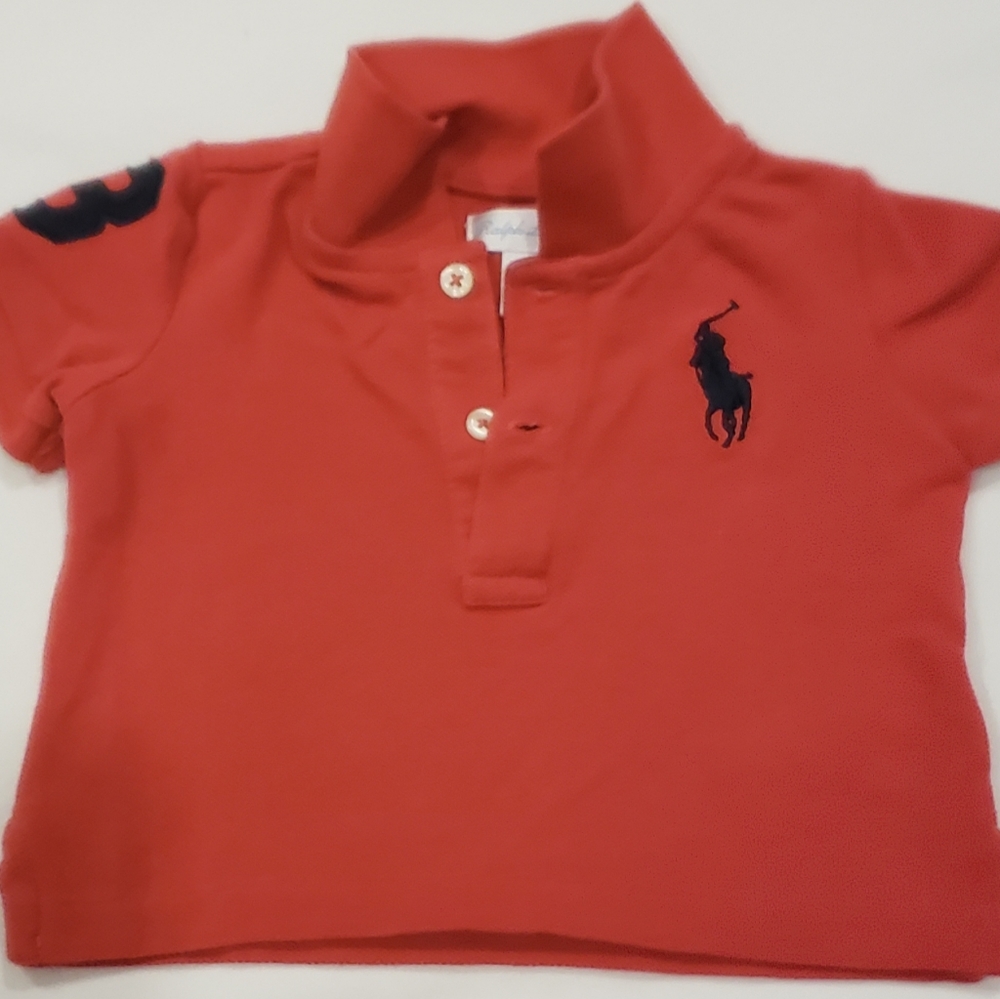 Baby Polo Red Polo Shirt with Collar 3Months